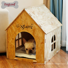 Eco friendly Pet House Nature Wooden Dog Cat House Cave Bed